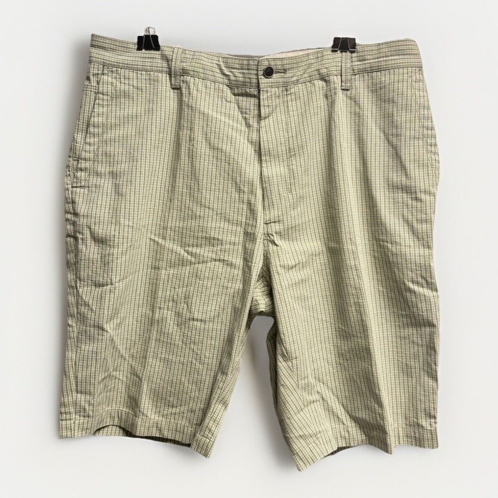 Tommy Bahama Mens Shorts Green Checkered Paradise Nation Cotton Sz 38 Golf